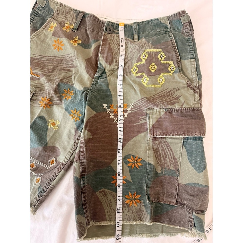 Denim & Supply RALPH Lauren 30 Aztec Camo RRL Flag Polo VINTAGE Military SHORTS - Picture 7 of 10